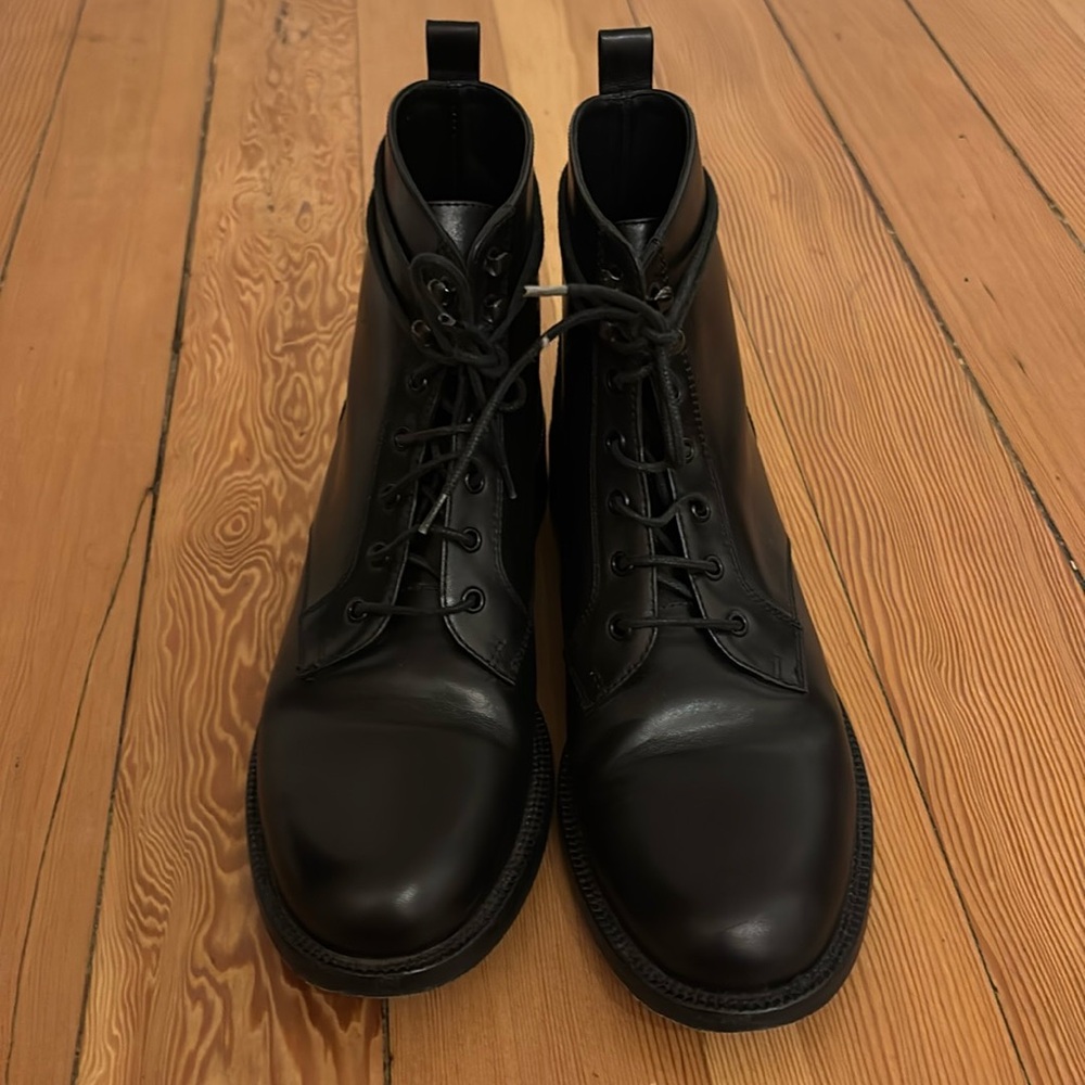 Saint Laurent Paris combat boots